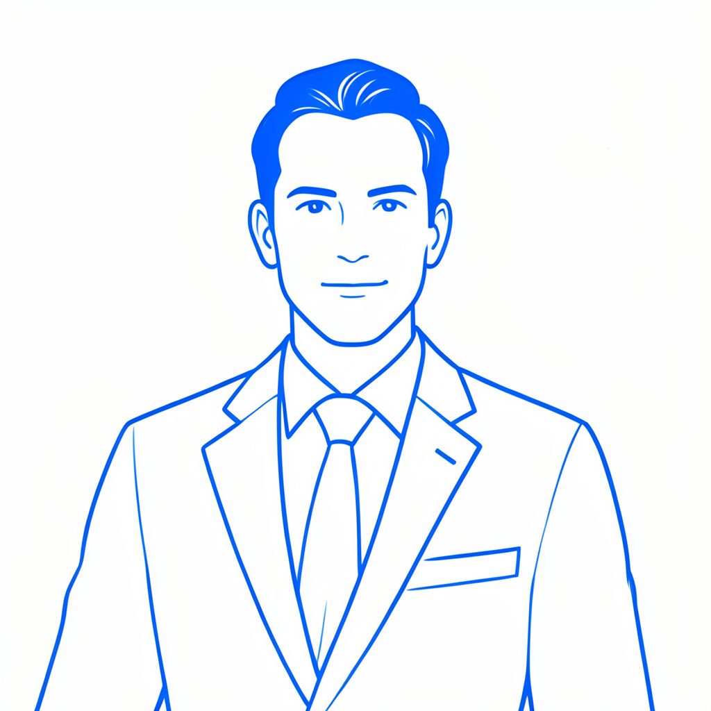 Abstract geometric pattern in shades of royal blue and white, suggesting data visualization and analytical precision.